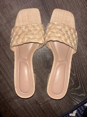 Primark Beige/Tan Braided Slide Mules